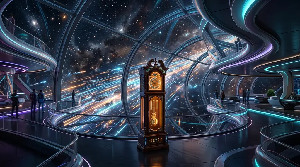 Abstract cosmic network leaderboard background